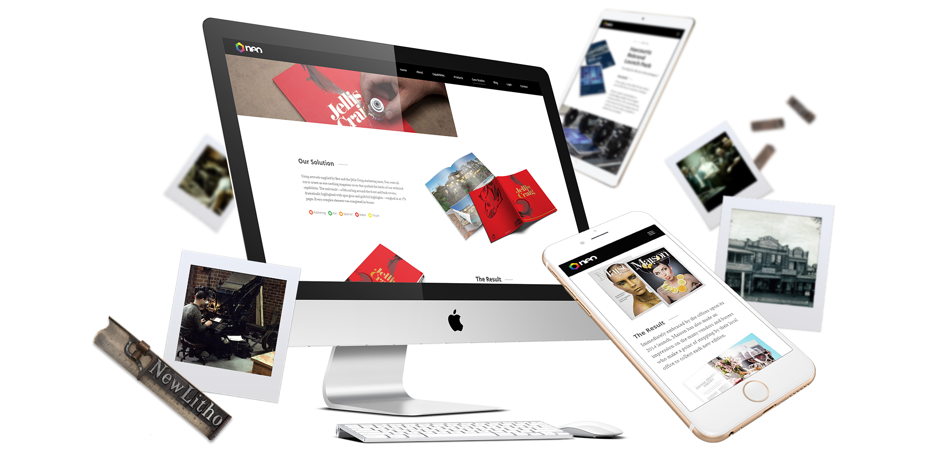 Neo Responsive Website Subpages Responsive Views of Neo Website Subpages
