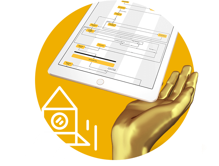 Hand and Planner on Tablet
