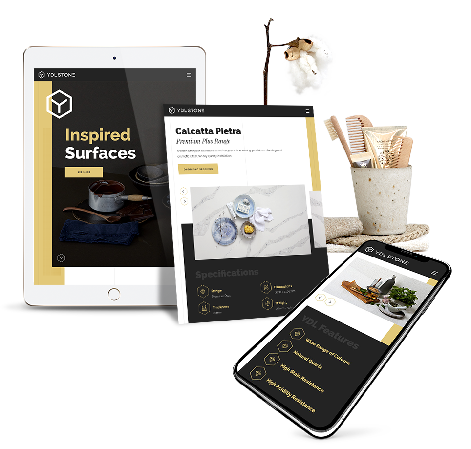 Responsive Views of YDL Website Home